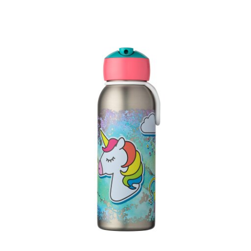 Insulated bottle flip-up Campus 350 ml - Unicorn