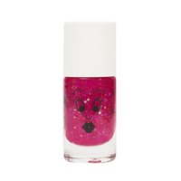 Water-based nail polish for kids - Sheepy - clear raspberry glitter