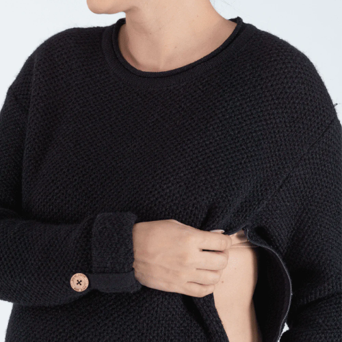 Maternity Sweater Dress Honey Black