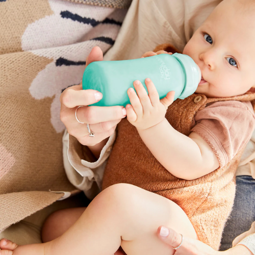 Glass Baby Bottle healthy+ 240 Mint Green