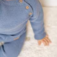 Knitted one-piece suit Blue