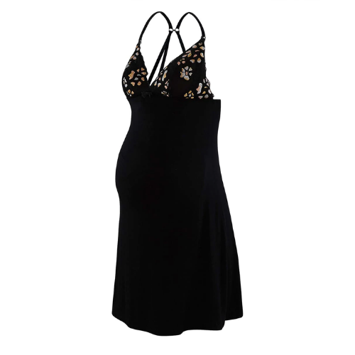 Black nursing nightdress hot sale