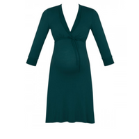 Maternity and nursing nightgown - Milk - Green