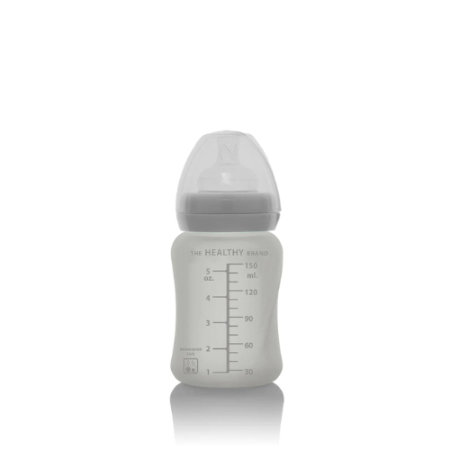 Glass Baby Bottle healthy+ 150 Quiet Grey