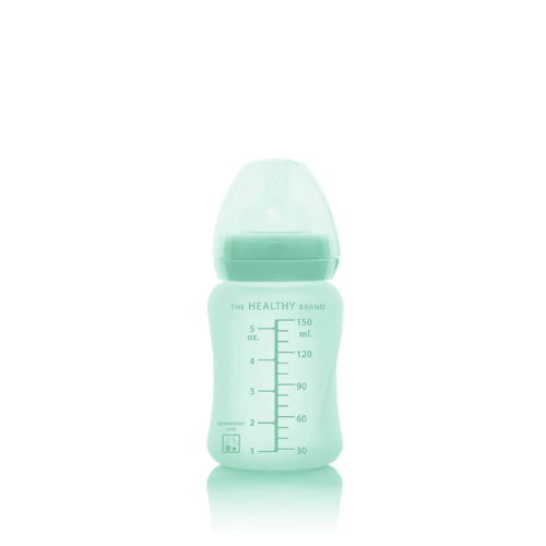 Glass Baby Bottle healthy+ 150 Mint Green