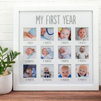 First Year Photo Frame - White