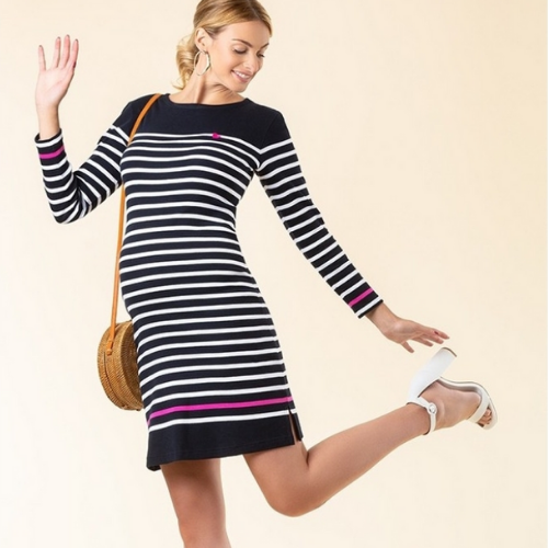 Striped dress - Sailor - Navy