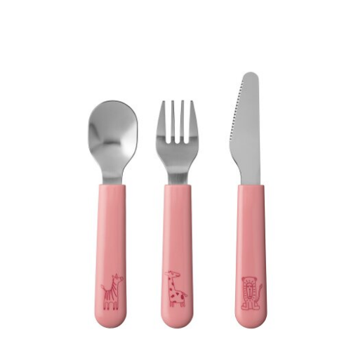 Children's cutlery Mepal Mio 3-piece set - Deep Pink