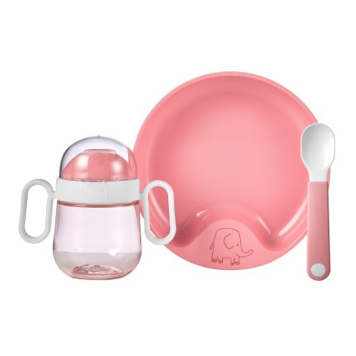 Baby dinnerware Mepal Mio 3-piece set - Deep Pink
