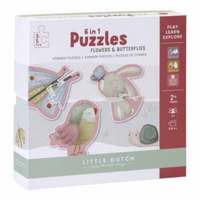 6 in 1 Puzzles Flowers & Butterflies