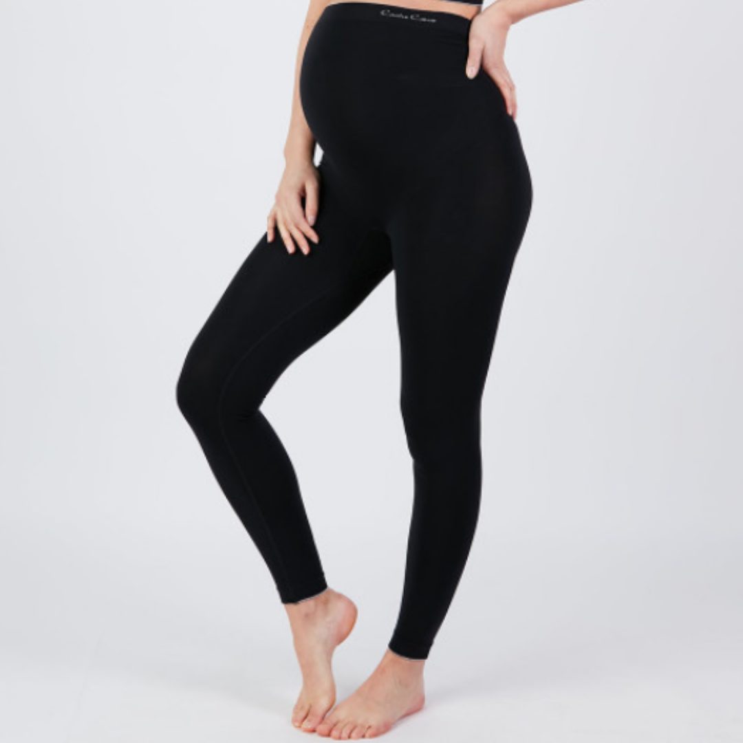 Maternity leggings - Illusion - Black