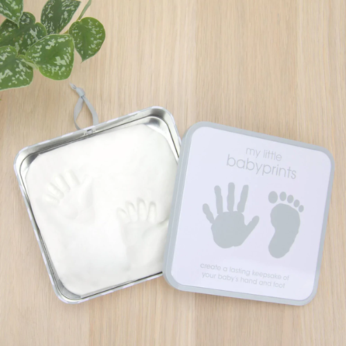 My Little Babyprints Tin Grey/white