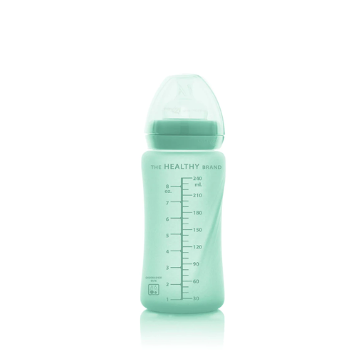 Glass Baby Bottle healthy+ 240 Mint Green