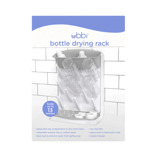 Vertical bottle drying rack