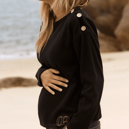 Maternity sailor sweater Molene black