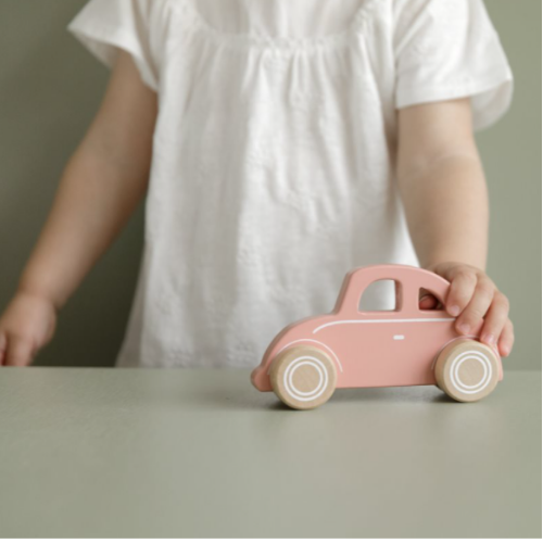 Wooden toy car - Pink
