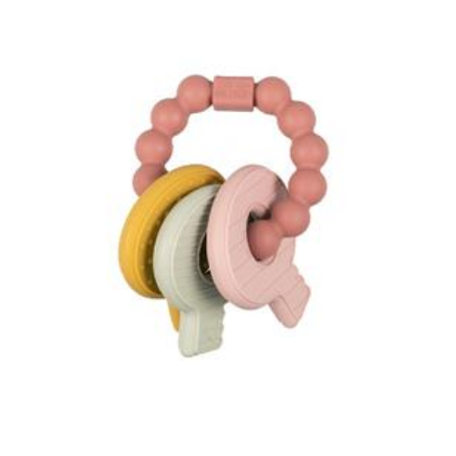 Teething toy Keychain Pink