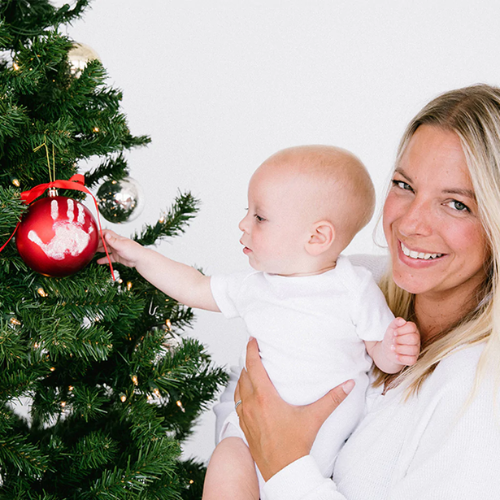 Babyprints ball ornament