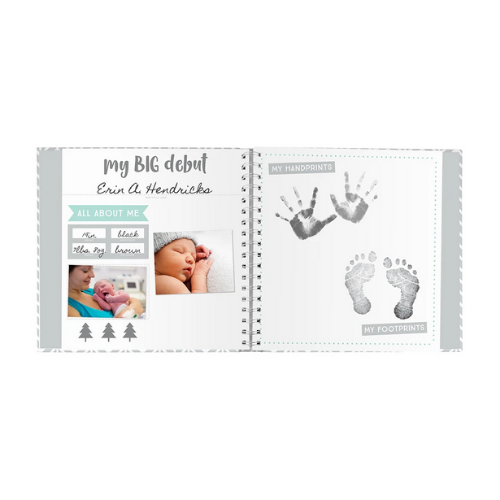 Herringbone Baby's Memory Book and Sticker Set