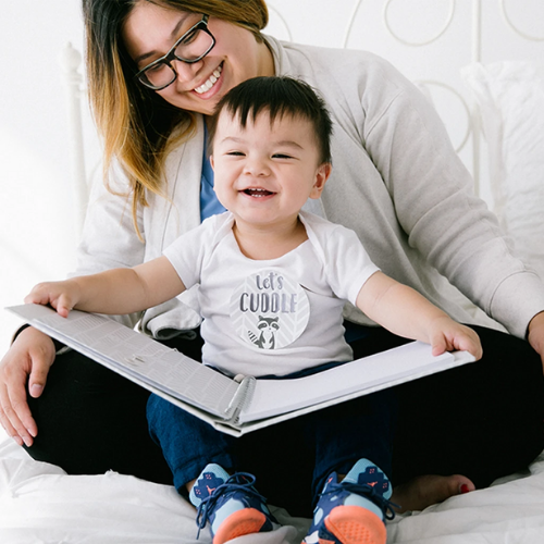 Herringbone Baby's Memory Book and Sticker Set