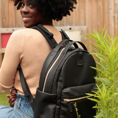 Lola Vegan Leather Backpack Black