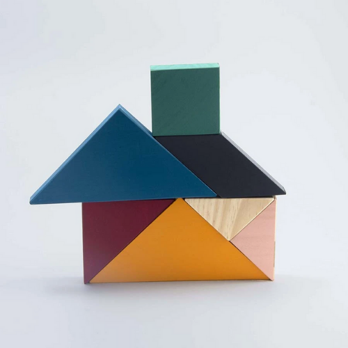 Wooden Tangram Earth