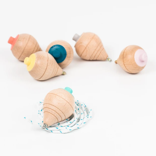 Wooden Spinning Top (in various colours)
