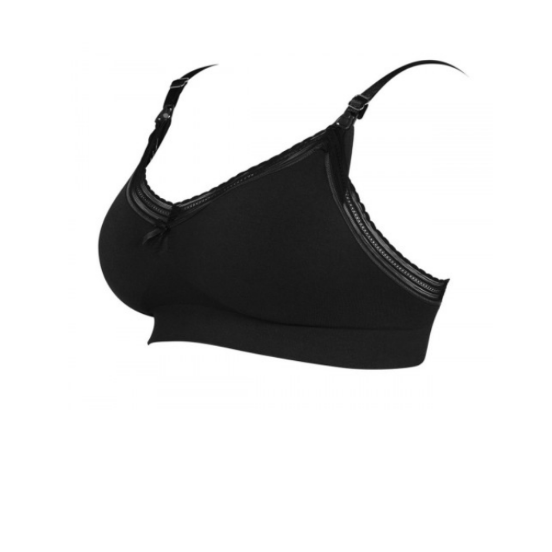 Maternity and nursing seamless bra - Milk - Black