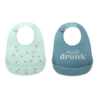 Milk & Cookies Silicone Baby Bib Set