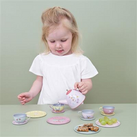 Tin tea set Flowers & Butterflies