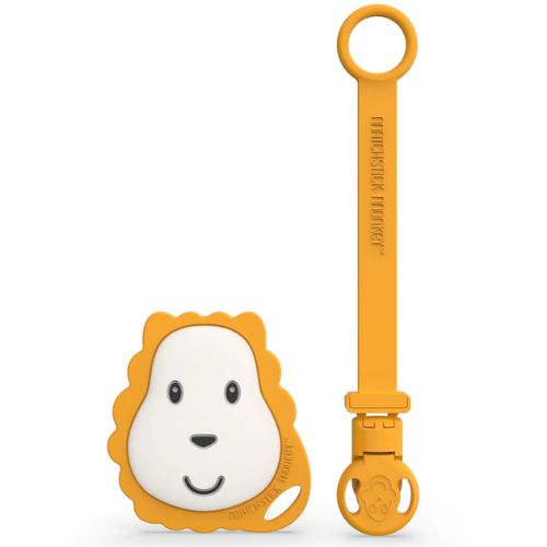 FLAT LION TEETHER & SOOTHER CLIP SET