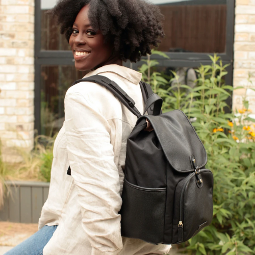 Freddie Vegan Leather Backpack Black