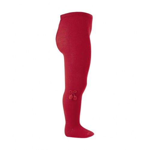 Tights Pompoms - Red