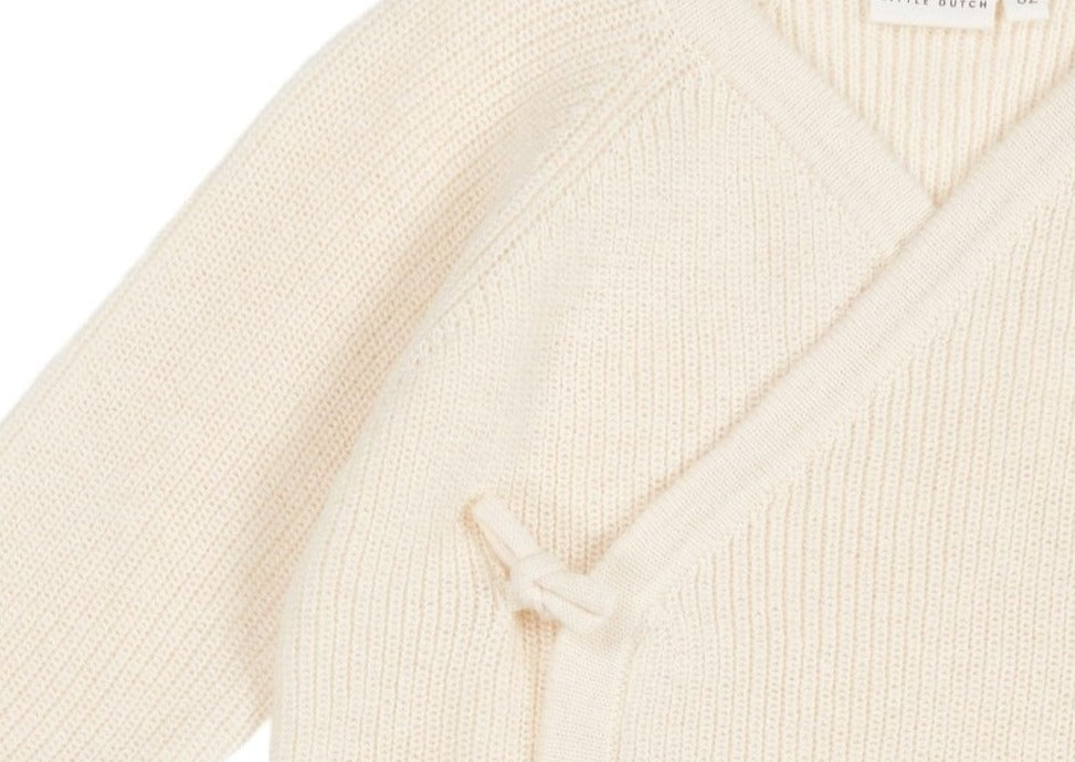 Knitted cardigan wrap Soft White