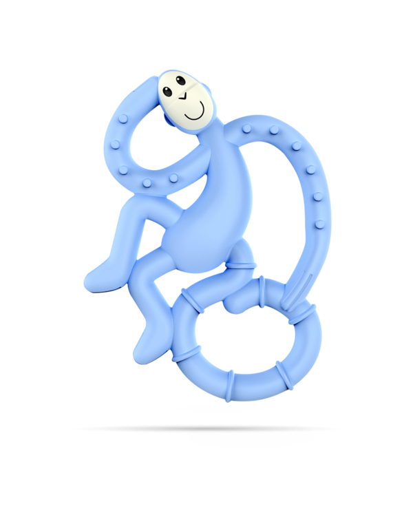 Mini Monkey Teether - Light Blue