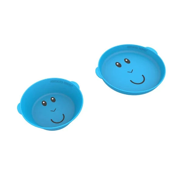 Blue Monkey Plate & Bowl