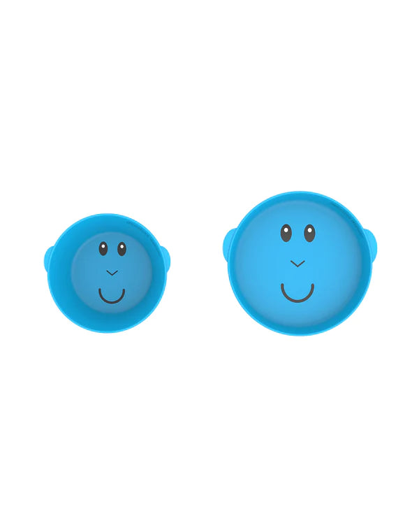 Blue Monkey Plate & Bowl