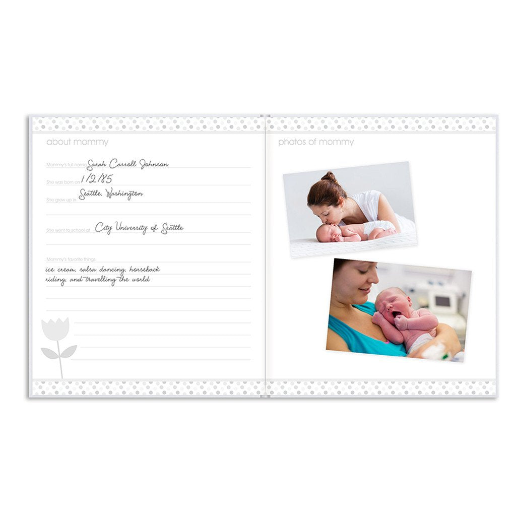 Pearhead Hello Baby Babybook - Black & Gold