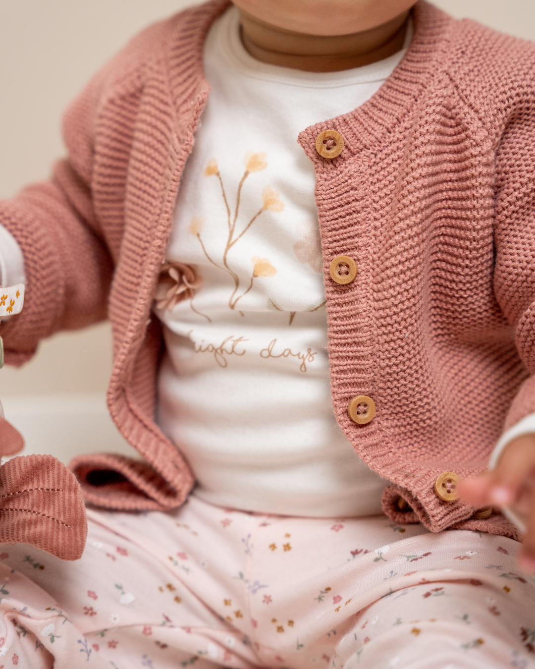 Knitted Cardigan Blush Pink