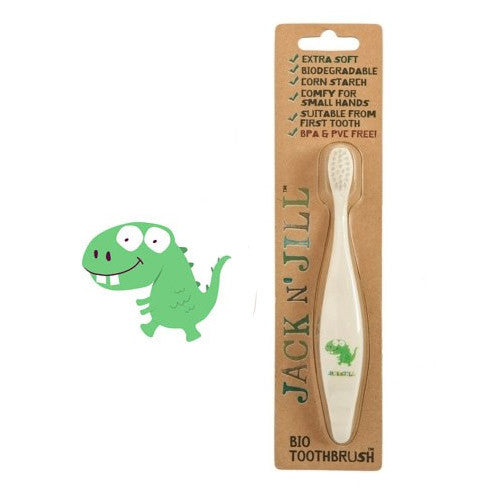 Jack N' Jill Bio Toothbrush (TM) Compostable & Biodegradable Handle DINO