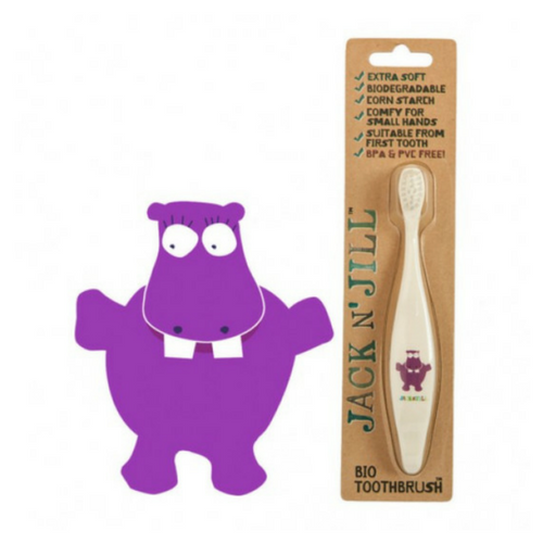 Jack N' Jill Bio Toothbrush (TM) Compostable & Biodegradable Handle HIPPO