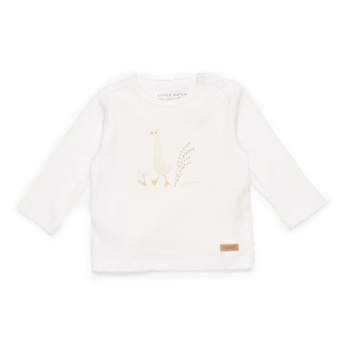 T-shirt long sleeves Little Goose Walking White