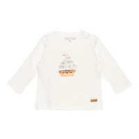 T-shirt long sleeves Sailboat White