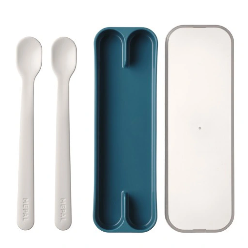 Mepal Mio Set Baby Spoons - Deep Blue, 2pcs.
