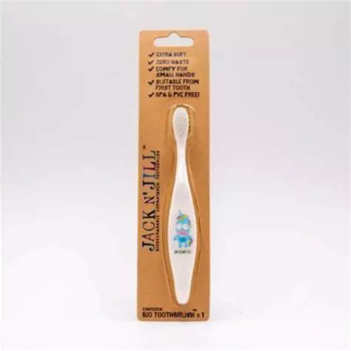 Jack N' Jill Bio Toothbrush (TM) Compostable & Biodegradable Handle Unicorn