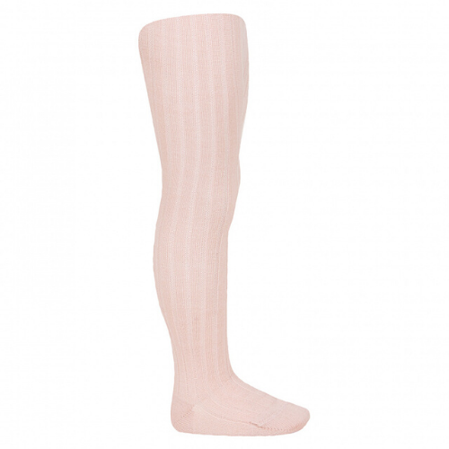 Wool Rib Tights - Nude