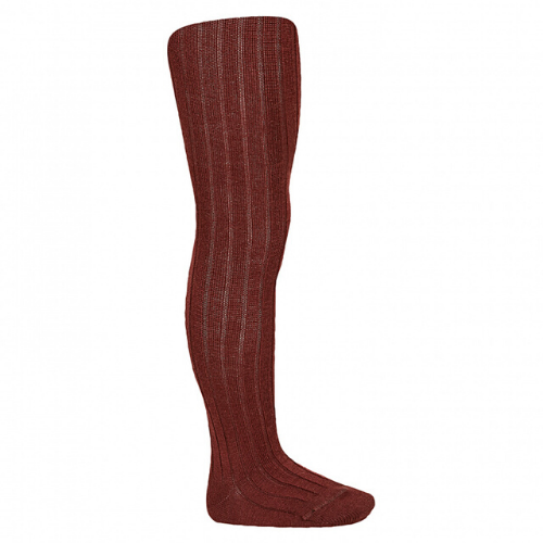 Wool Rib Tights - Granate