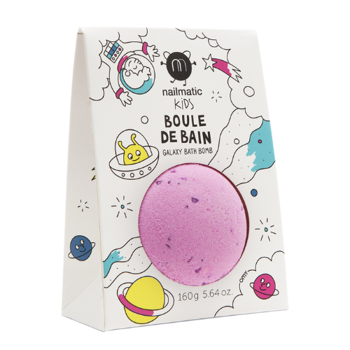 Bath Ball - Cosmic  - Pink with Purple Dots