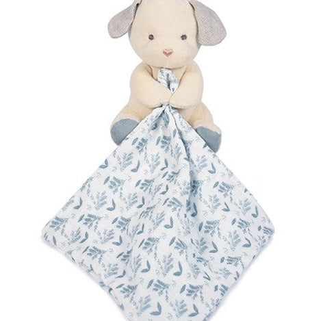 Blue dog handkerchief comforter in organic cotton