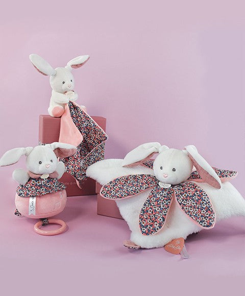 White Bunny soft toy with petals - BOH'AIME